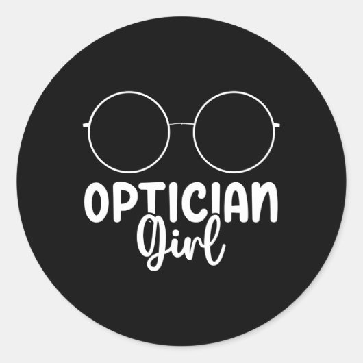 Opticien Ronde Sticker (Voorkant)