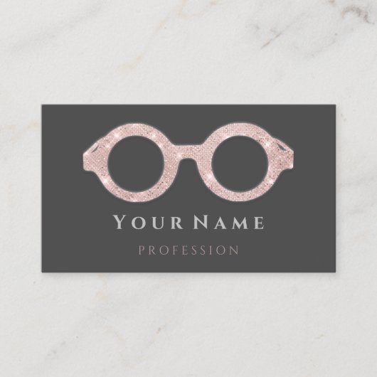 Opticien Roos Oogzorg Optische glazen grijs Visitekaartje (Voorkant)