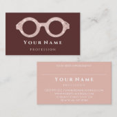 Opticien Roos Oogzorg Optische Mode glazen Visitekaartje (Voorkant / Achterkant)