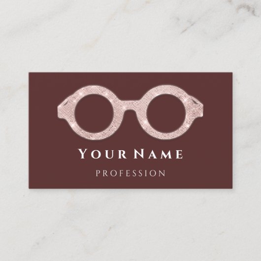 Opticien Roos Oogzorg Optische Mode glazen Visitekaartje (Voorkant)
