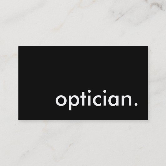 opticien. visitekaartje (Voorkant)