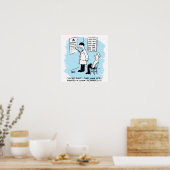 Opticien voert oogtest uit poster (Keuken)