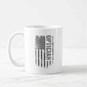 Opticien VS-vlag met distressed ontwerp Koffiemok