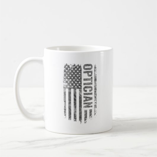 Opticien VS-vlag met distressed ontwerp Koffiemok (Links)