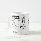 Opticien wordt gevraagd om "Spaanse ogen" Koffiemok (Voorkant links)