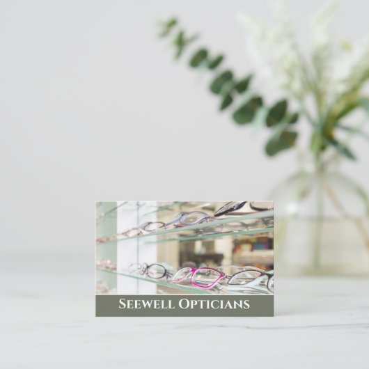 Opticiens & Optometristen Visitekaartje. Visitekaartje (Staand voorkant)