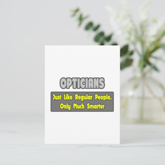 Opticiens ... Smarter Briefkaart (Staand voorkant)