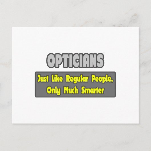 Opticiens ... Smarter Briefkaart (Voorkant)