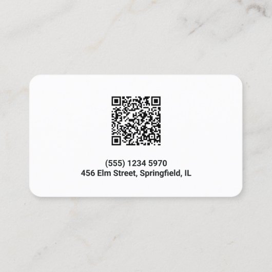 Opticus Optometrist Custom QR Visitekaartje (Achterkant)