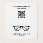 Opticus Optometrist Custom QR Visitekaartje (Buitenkant ongevouwen)