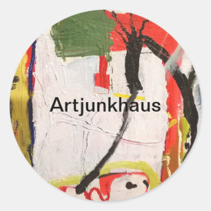 opticus-zenuw Abstract door Hankamer Artjunkhaus Ronde Sticker