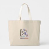 Optie 2 (Cadeaofocus): Gepersonaliseerd Initiaal M Grote Tote Bag (Achterkant)
