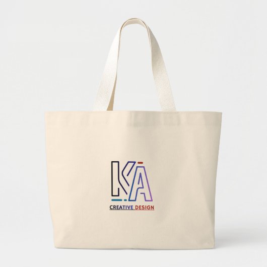 Optie 2 (Cadeaofocus): Gepersonaliseerd Initiaal M Grote Tote Bag (Voorkant)