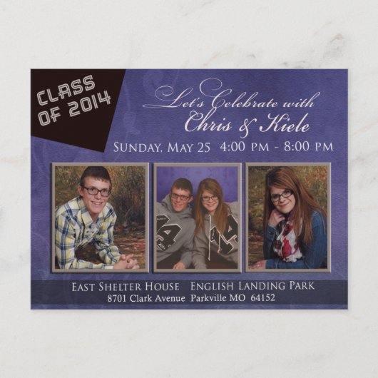 optie 34 uitnodiging briefkaart (Voorkant)