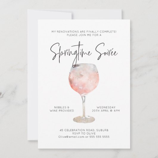 Optie 3: Uitnodiging Springtime Soiree (Voorkant)