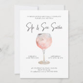 Optie 5: Sip & See Soiree Invitation Kaart (Voorkant)