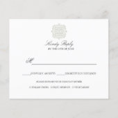 Optie menu Chic Tegels elegant WEDDING REPLY (Voorkant)
