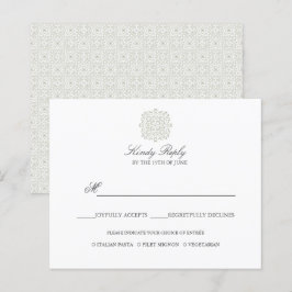 Optie menu Chic Tegels elegant WEDDING REPLY