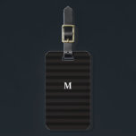 Optie Moderne zwarte modulestrips Bagagelabel<br><div class="desc">Laat je bagage mooi uitzien met deze zwarte en grijze strepen bagagelabel.</div>