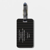 Optie Moderne zwarte modulestrips Bagagelabel (Achterkant verticaal)