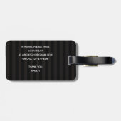 Optie Moderne zwarte modulestrips Bagagelabel (Achterkant horizontaal)