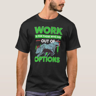 Optie van beursgenoteerde beleggers uit opties t-shirt