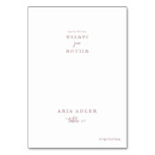 Optie voor het menu Rustige Roos Gold Wedding-kaar Kaart (Voorkant)