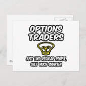 Opties handelaren...gewone mensen, alleen slimmer briefkaart (Voorkant / Achterkant)