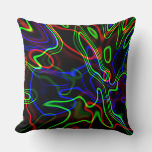 Opties voor abstracte Neon Art 1 en 2 Kussen