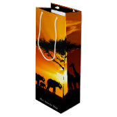 Opties voor Afrika 2 Wijn Cadeautas (Voorkant Gekanteld)