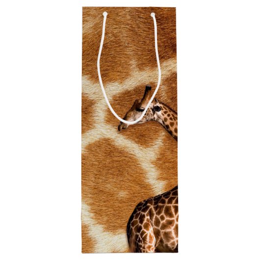 Opties voor Giraffe 1A Wijn Cadeautas (Achterkant)