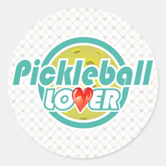 Opties voor Pickleball Lover 2A-2B Ronde Sticker (Voorkant)