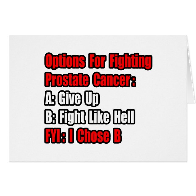 Opties voor prostaatkanker (Voorkant Horizontaal)