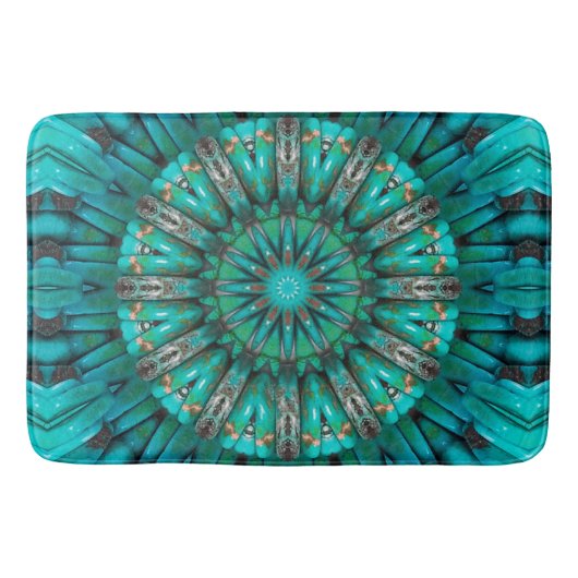 Opties voor Turquoise Art 1-2 Badmat (Voorkant)