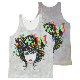 Opties voor vlinder 1A All-Over-Print Tank Top