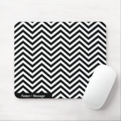 Opties voor zwart-wit Zig Zag 1 Mousepad Muismat (Met muis)