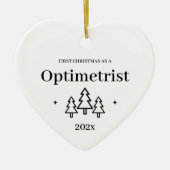 Optimetrist Eerste Kerstmis Keramisch Ornament (Voorkant)