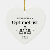 Optimetrist Eerste Kerstmis Keramisch Ornament (Achterkant)