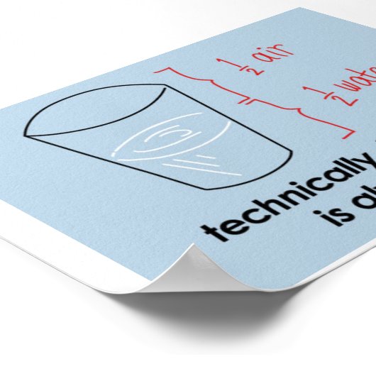 Optimisch het glas is altijd volledig poster (Hoek)