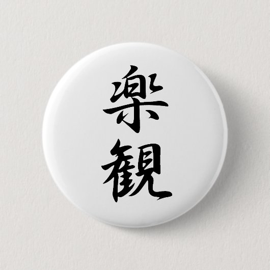 Optimism - Rakkan Ronde Button 5,7 Cm (Voorkant)