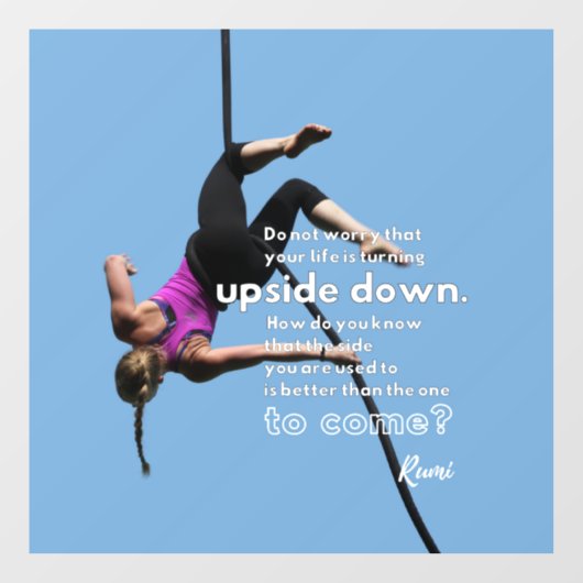 Optimisme in het gezicht van Change Blue Raamsticker (Vel)