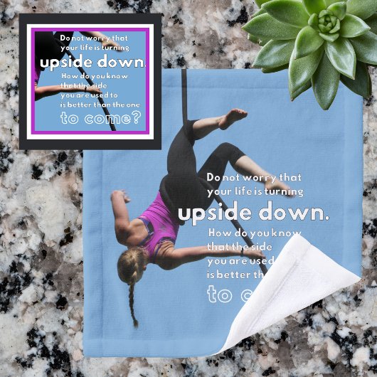 Optimisme in het gezicht van Change Blue Washandje