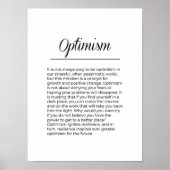 OPTIMISME Inspirerend opwaartse druk Poster (Voorkant)