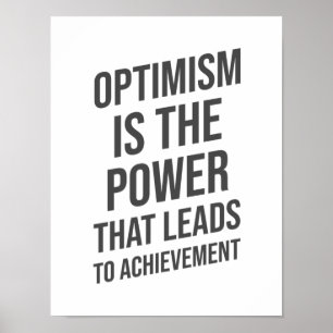 Optimisme is de kracht - Motivatie Inspirerend Poster