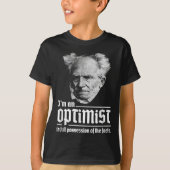 Optimist Arthur Schopenhauer Pessimisme P T-shirt (Voorkant)
