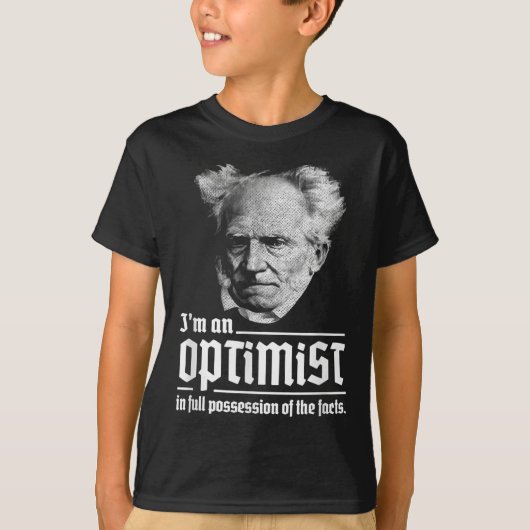 Optimist Arthur Schopenhauer Pessimisme P T-shirt (Voorkant)