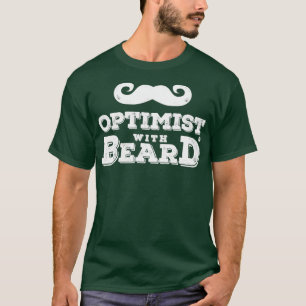 Optimist met baard t-shirt