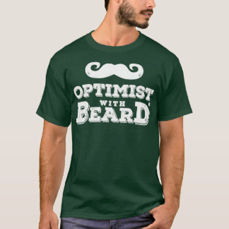 Optimist met baard t-shirt