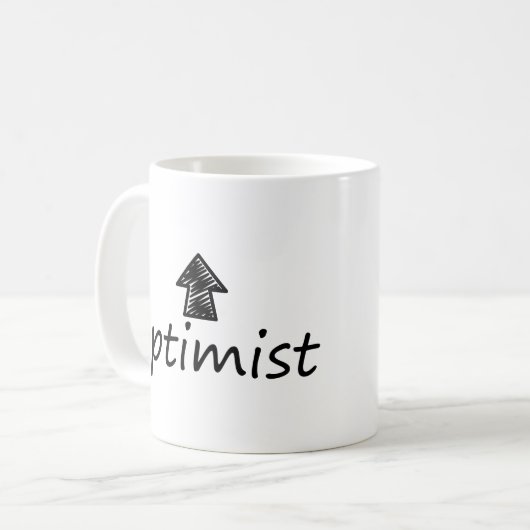 'optimist' Mug Koffiemok (Voorkant links)