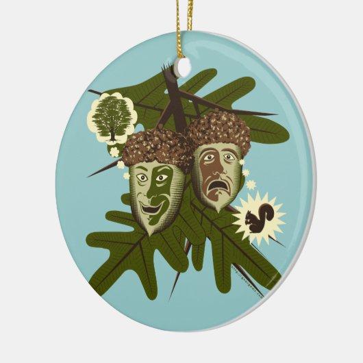 Optimist of pessimist? keramisch ornament (Links)